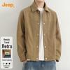 JEEP Men's Loose Fit Corduroy Lapel Jacket