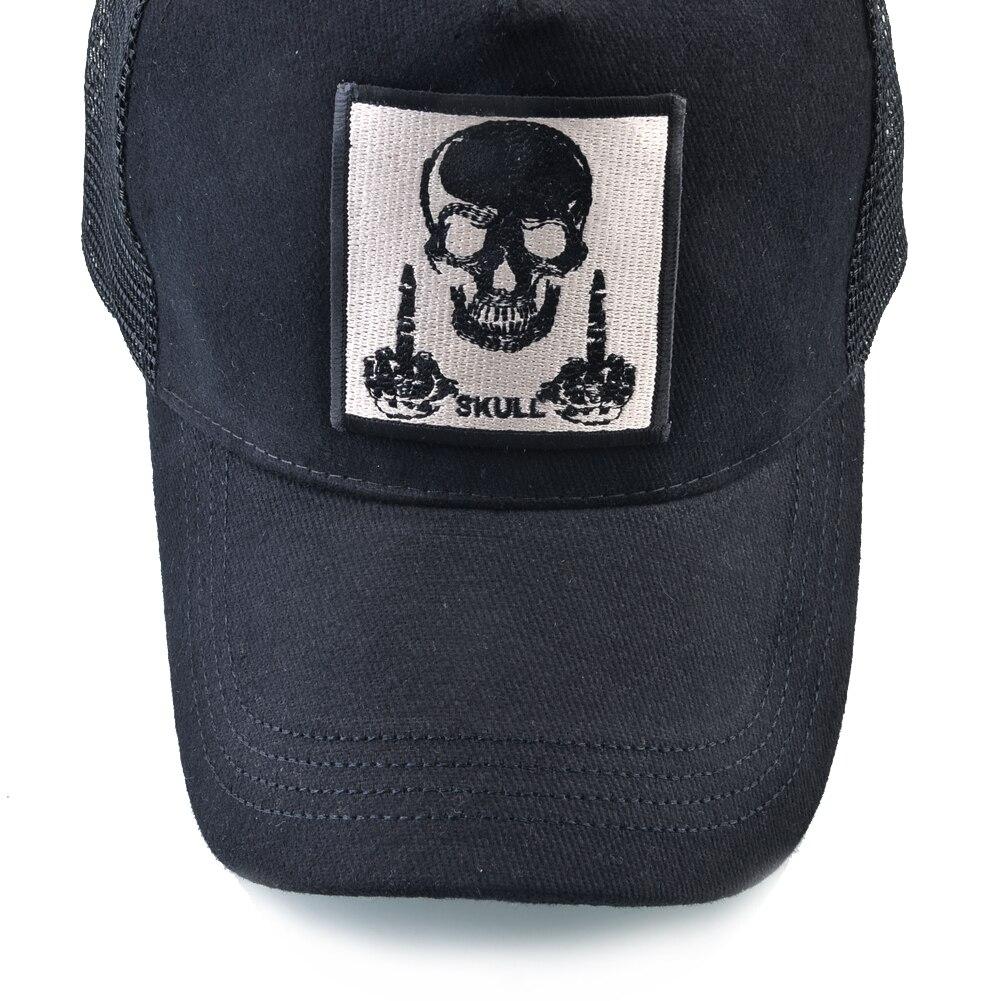 Мужская бейсболка с нашивкой в ​​виде черепа Snapback в стиле хип-хоп, женская кепка-дальнобойщик, четырехсезонная уличная дышащая кепка с козырьком, костяная кепка