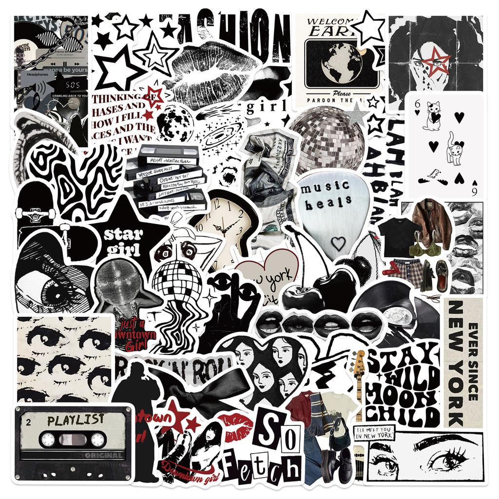 50 Pink Aesthetic Aesthetic Graffiti Stickers Guitar Laptop Suitcase DIY Waterproof Stickers