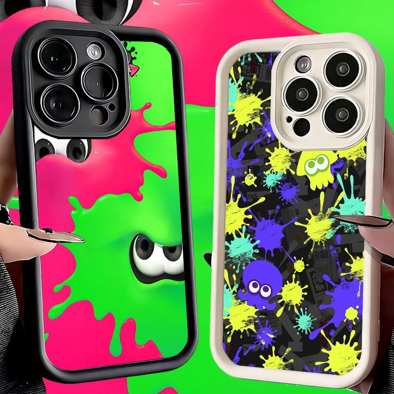 Чехол для телефона S-Splatoons для iPhone 16 17 Air 16E 15 Pro Max 14 Plus 13 12 Mini Capa Мягкий силиконовый Funda