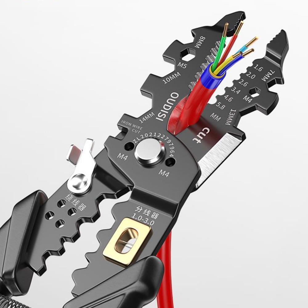 Многофункциональные плоскогубцы для электрика, инструмент для зачистки проводов, кабельный резак, ручные инструменты для обжима клемм