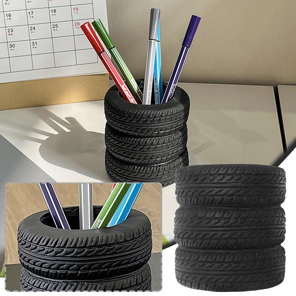 Advanced Creative Tire Pen Holder, Desktop Storage Box, Organizing Artistic Ornaments