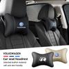 XYZ1 VW Car Leather Headrest Seat Head Support Neck Pillow For Volkswagen Polo Golf GTI CC Tiguan Arteon Passat Jetta Touareg ID.3
