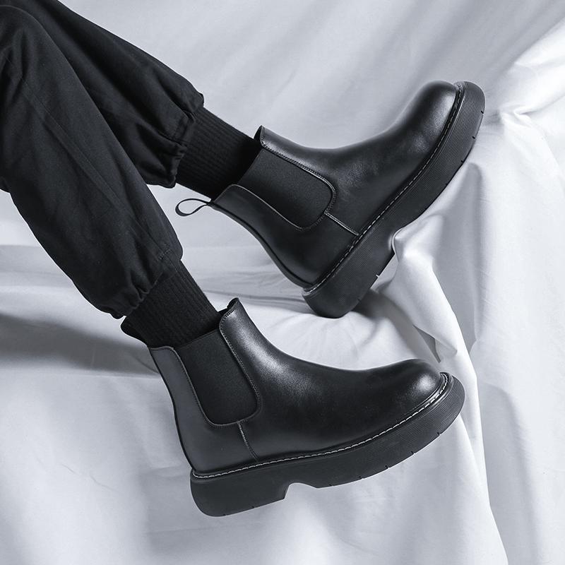 Модные повседневные мужские ботинки с толстой подошвой, удобные, стильные, для отдыха на улице, для мотоциклов, хит продаж, повседневная обувь для взрослых и молодежи, хит продаж