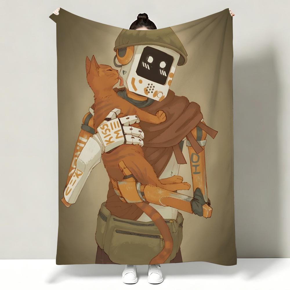 Game SStray Throw Soft Warm Flannel Throw Blanket Multiuse for Sofa Bed Office Nap