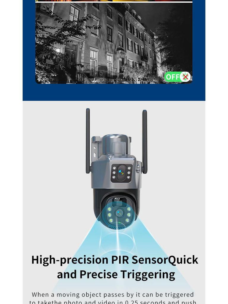 360-градусная наружная камера с солнечным монитором и ночным видением