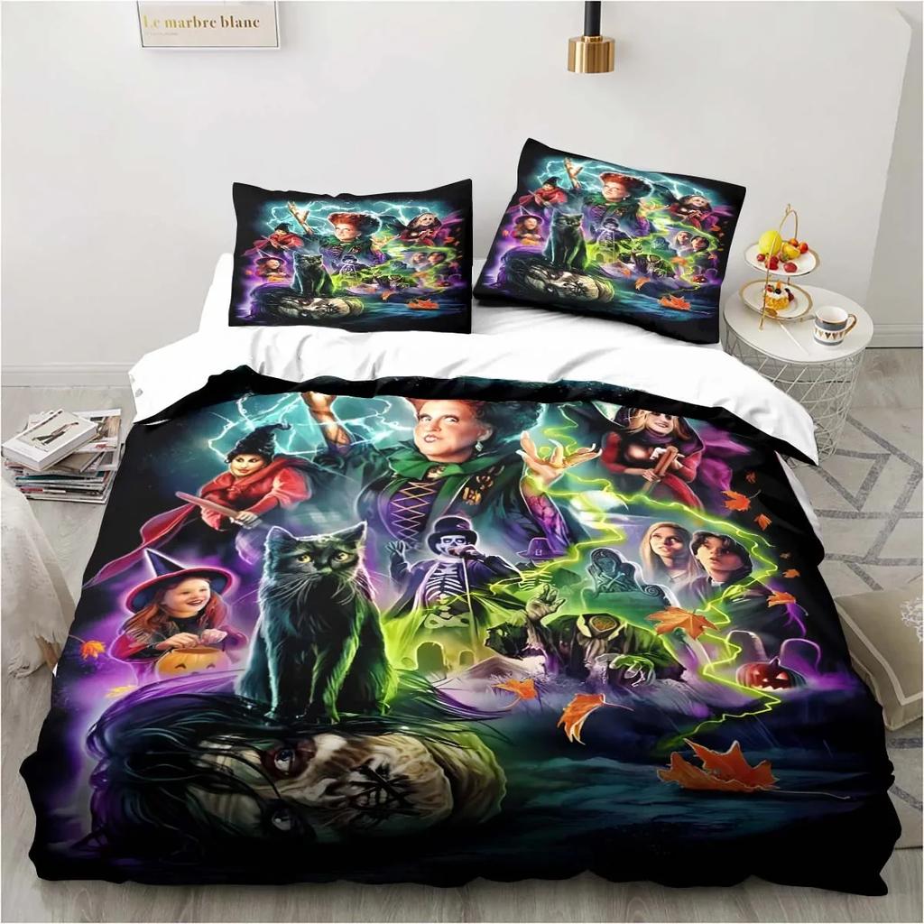 Horror Movie Cover Digital Print Polyester Bedding Sets Child Kids Covers Boys Bed Linen Set For Teens King Size Bedding Set