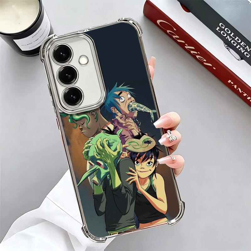 Мягкий аниме чехол для телефона G-Gorillaz для Samsung A17 A27 A07 A37 A57 A16 A56 A15 A55 A14 A54 A13 A53 A26 A36 A25 A35 A24 A34 A23 A33