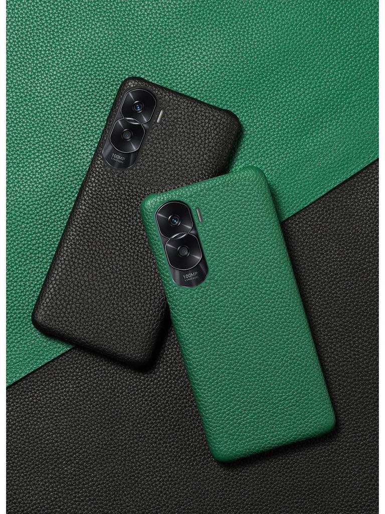 Защитный чехол из натуральной кожи для Honor X20/X20SE/X10Max с узором под коровью кожу личи.