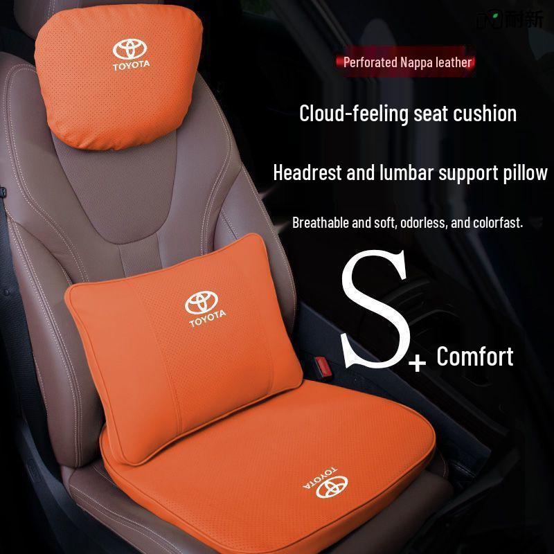 Compatible Neck Pillow & Lumbar Support for Toyota Corolla, Camry, Vios, Yaris, Levin, RAV4