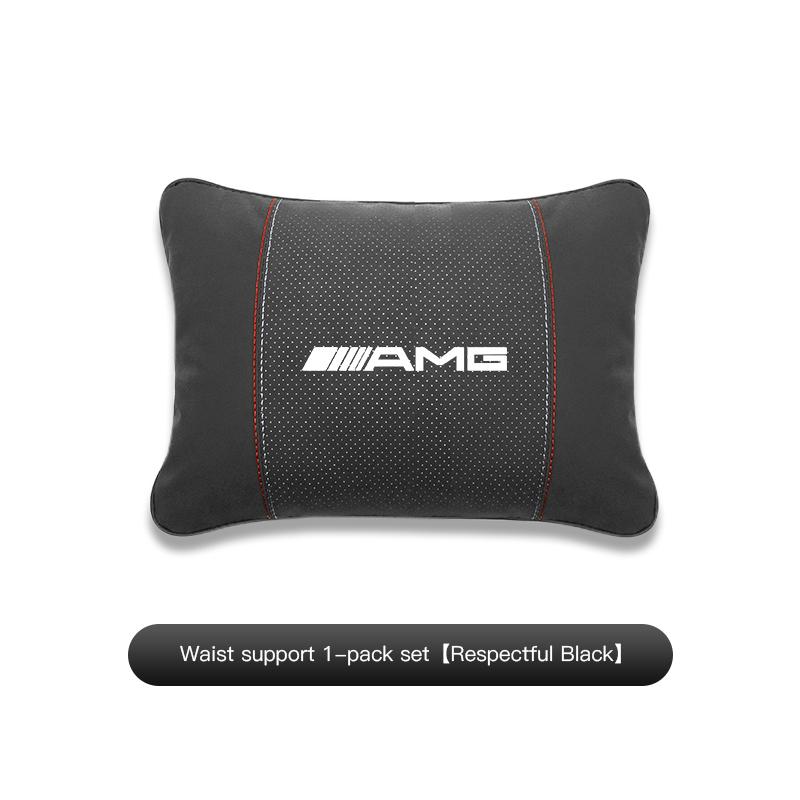 Suede Fabric Car Seat Headrest Lumbar Support Pillow For Mercedes Benz AMG E S C A B Class GLE GLS CLA CLE GLC CLS GLA QJ1