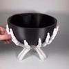 Halloween Candy Bowl Gothic Skeleton Hands Candy Storage Holder Multifunctional Halloween Organizer Holder Scary Home Decoration