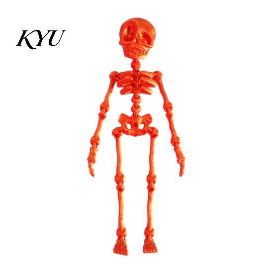 3D Printed Bone Ornaments Dancing Skeleton Aquarium Bubbler, Halloween Dynamic Fish Tank Ornament, Articulated Figurines Skull Oxygenating Ornament