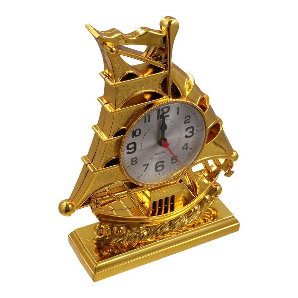 Lovely Sailboat Alarm Clock Mediterranean Desk Alarm Clock Retro Sailboat Sculpture Office