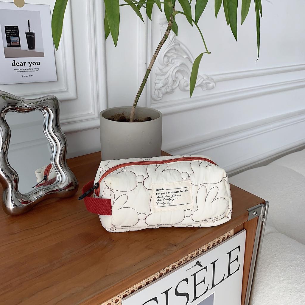 Пенал с кроликом, сумки-органайзеры большой емкости, клатчи, портативный модный простой школьный пенал Kawaii