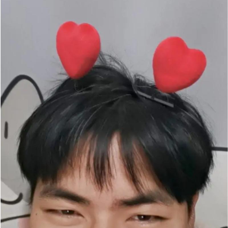 5-50pcs 3D Peach Heart Spring Hairclips for Students 2026 Valentine's Day Love Hair Hoop Children's Cute Hair Clip Headpiece