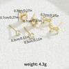 Simple women's earrings Personalized bow inlaid zircon design stud earrings Light luxury high-end earrings