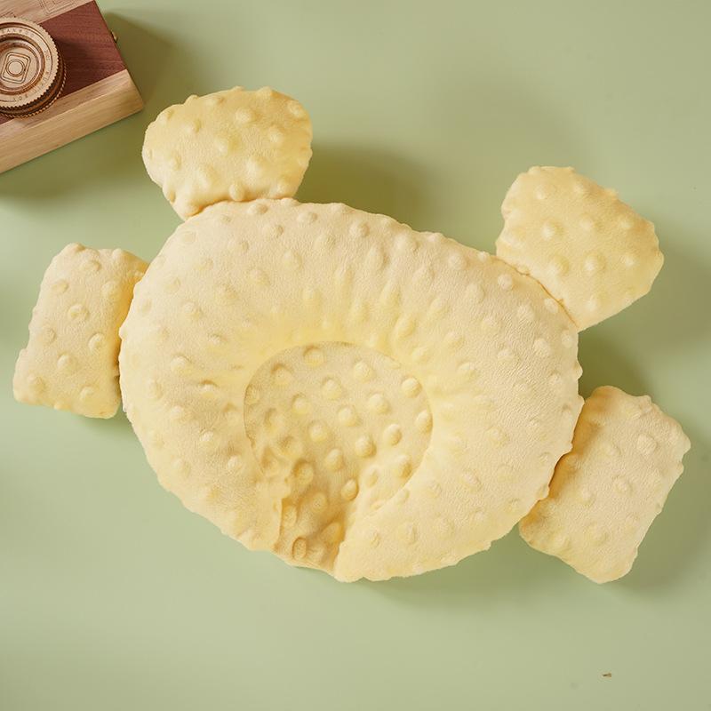 Мультяшная детская фасоль бархатная форма медведя антипрогибная подушка для головы фиксированная дышащая боковая подушка для сна новорожденных подголовник для младенцев