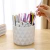 360° Rotating Brush Barrel Makeup Brush Storage Box Portable Desktop Cosmetic Organizer Lipstick Brushes Holder Pen Holder