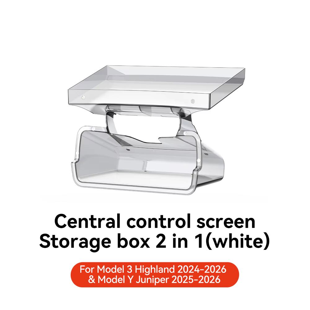For Tesla Model 3 Y Highland Juniper 2021-2026 Storage Box Hidden Center Console Organizer Tray Magnetic Under Screen Box