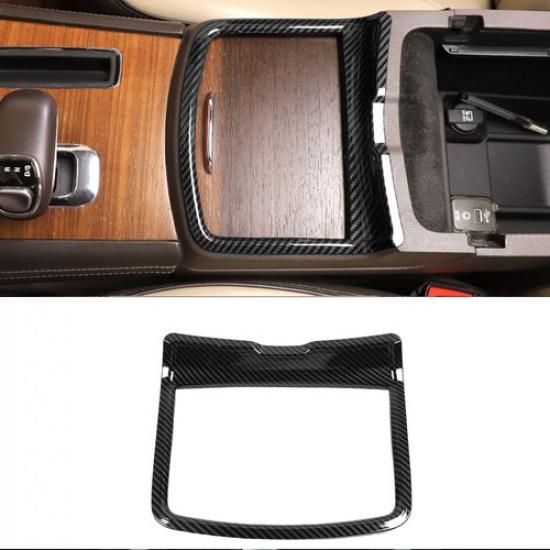 Front Cup Holder Cover Trim ABS Accessories For Dodge Charger 2011+ Carbon Fiber