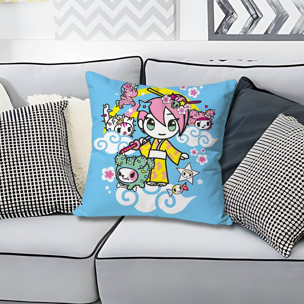 TTokidokiSS Girl Pillow Cases for Bedroom Living Room Sofa Home Decor Polyester Cushion Cover with Zipper