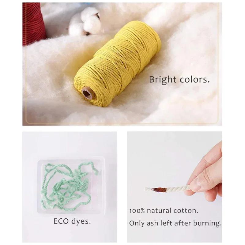 Хлопковый макраме шнур веревка богема свадьба ремесла DIY шпагат нить нить ручная работа шитье дом настенные подвески декор для вечеринки