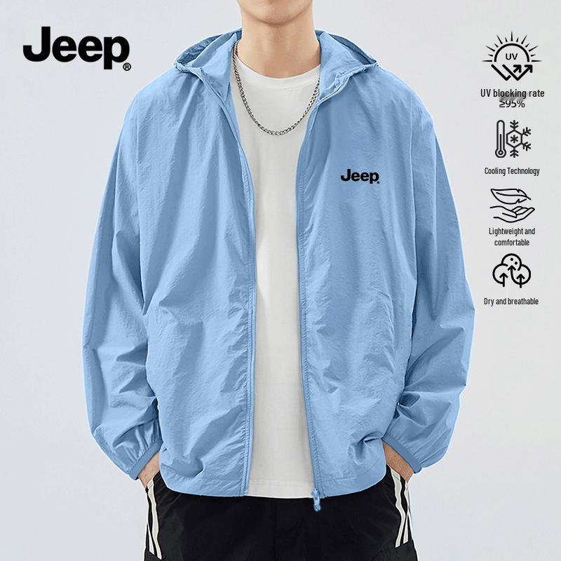 Jeep Мужская летняя худи из ледяного шелка с защитой от УФ-излучения