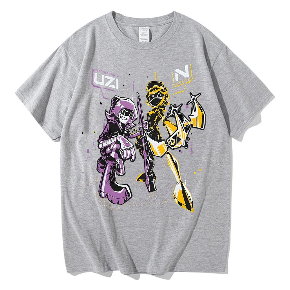 Футболки Murder Drones N и Uzi, модные женские/мужские хлопковые футболки с принтом аниме, одежда в стиле хип-хоп с коротким рукавом, панк, уличная одежда 2000 года, футболка