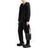 Emporio Armani Однотонная футболка с круглым вырезом, спущенным плечом и коротким рукавом для мужчин, Топы, Черный, 3D1T94-1JWZZ-0030
