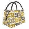 Orla Kiely Cat Изолированная сумка для ланча для женщин Скандинавский портативный холодильник Термобокс для еды Офис