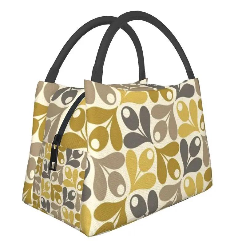 Orla Kiely Cat Изолированная сумка для ланча для женщин Скандинавский портативный холодильник Термобокс для еды Офис