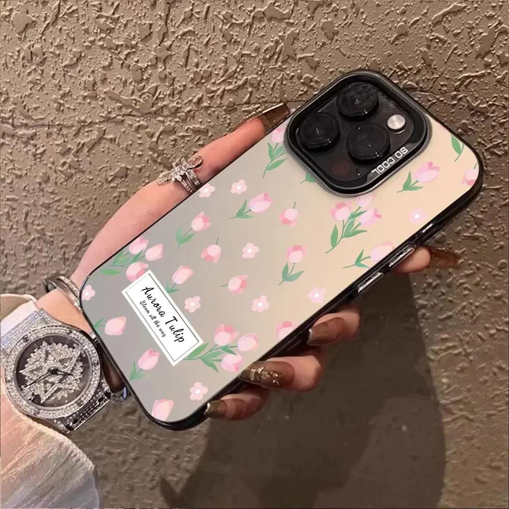 IMD чехол для Vivo Y27 Y28 Y36 Y35 Y33s Y21 Y21A Y21s Y21T Y32 Y33T Y22 Y22s Y27S Y36i T1X Y77T U5x Чехол для телефона Тюльпан Матовый чехол