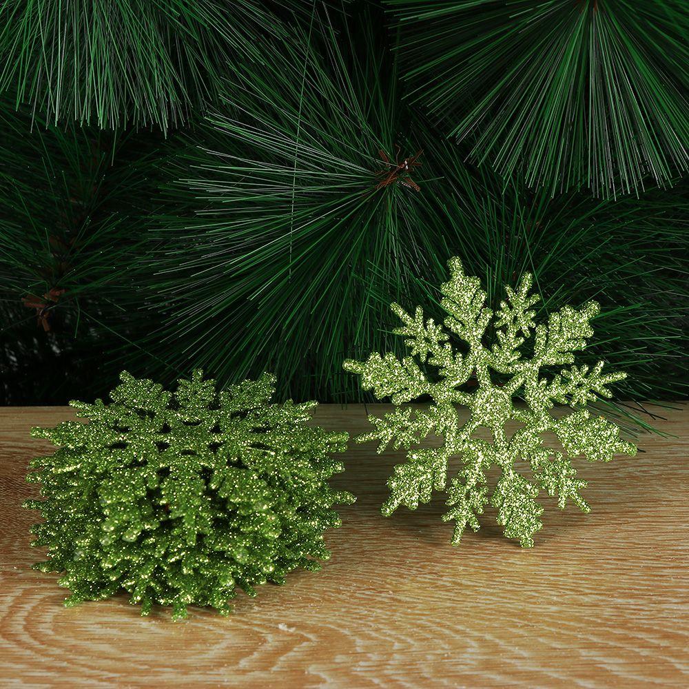 Hanging Pendant Charming Christmas Tree Decor Glitter Snowflake Festival Decoration Party Ornaments