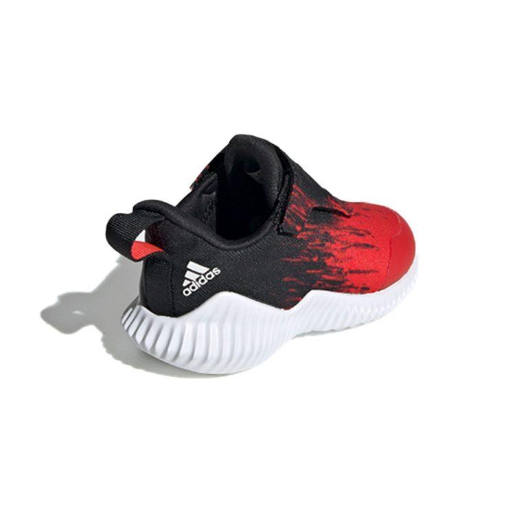 adidas Fortarun Износостойкие Низкие Детские Кроссовки Черно-красные Для Младенцев и Малышей EG0004