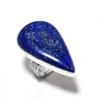 Лазурит Драгоценный камень 925 Стерлинговое серебро Подарочное ювелирное изделие Кольцо Размер 9