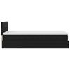 Ottoman Bed with Mattress Black 80x200 cm Faux Leather