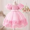 Fluffy Flower Sequin Baby Girl Party Dress Christmas Costume Toddler Tulle 1st Birthday Baptism Dress for Girls Bridesmaids Gown