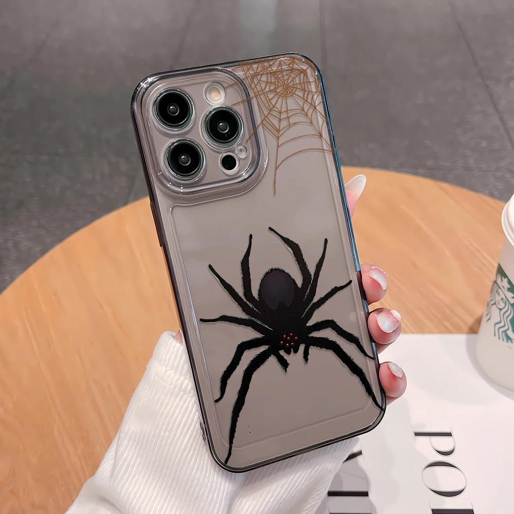 Чехол для телефона Y2K с принтом белой паутины для iPhone 17 16 15 14 13 12 11 Pro Max 16E Ударопрочный чехол