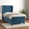 3129061 vidaXL Bed with Box Spring and Mattress Dark Blue 80x200 Cm Velvet