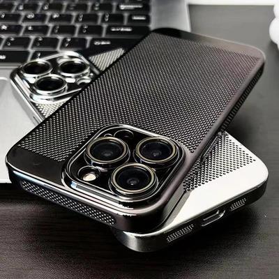 Роскошный чехол с покрытием Cool Heat Disipation Grid Ultra Thin для iPhone 16 15 14 13 12 11 Pro Max XS X XR 7 8 Plus Camera Protector Противоударный чехол