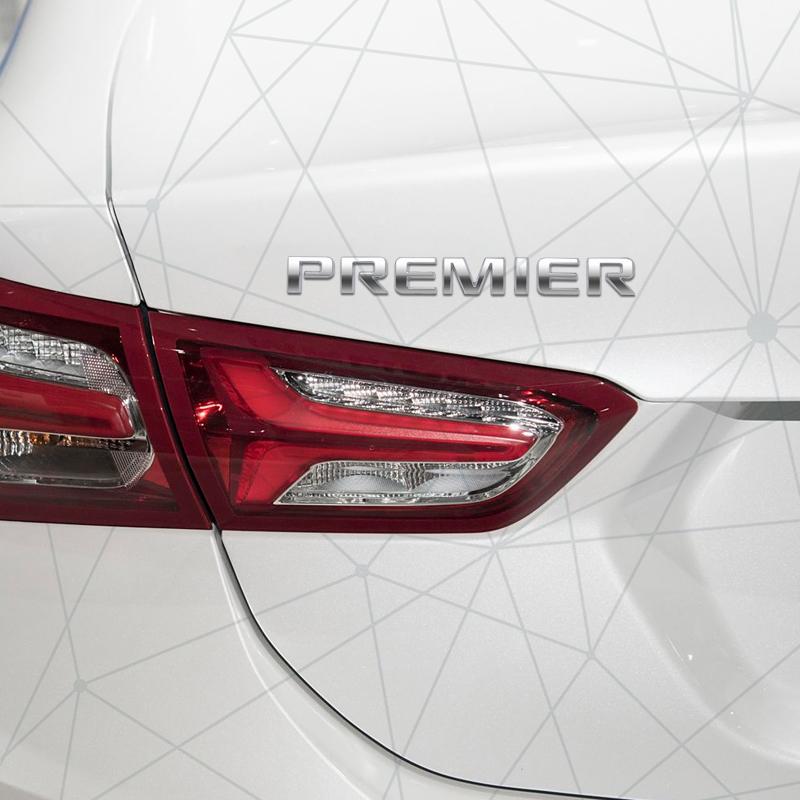3D Auto Metal Premier Badge Car Rear Trunk Emblem Sticker LOGO Decor For Chevrolet Cruze Aveo Malibu Orlando Sonic Body Styling GU8