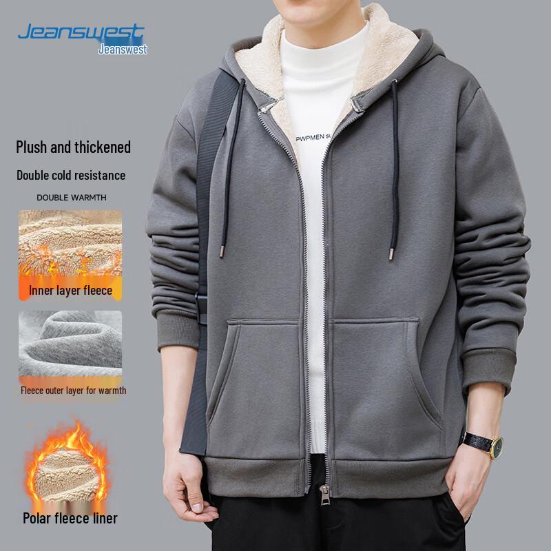 Jeanswest Men's Fleece Lined Casual Jacket