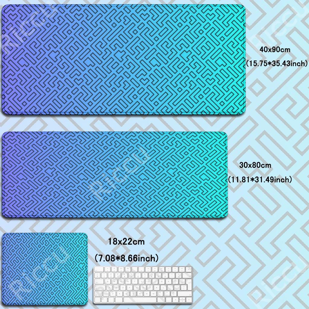 Gaming Mouse Pad Hexagon Geometric Art Design Keyboard Deskmat Gamer Large Mousepad Computer Office Nonslip Cushion Accessories