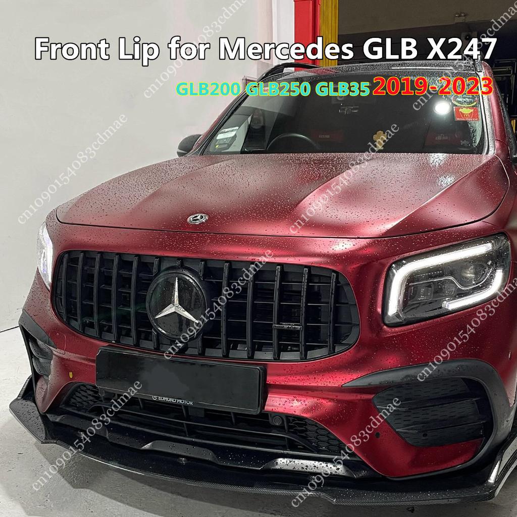 Передний Сплиттер Губы Бампера для Mercedes Benz GLB GLB200 GLB250 GLB35 AMG X247 2019-2023 Спойлер Диффузор Комплекты Аэродинамики Тюнинг