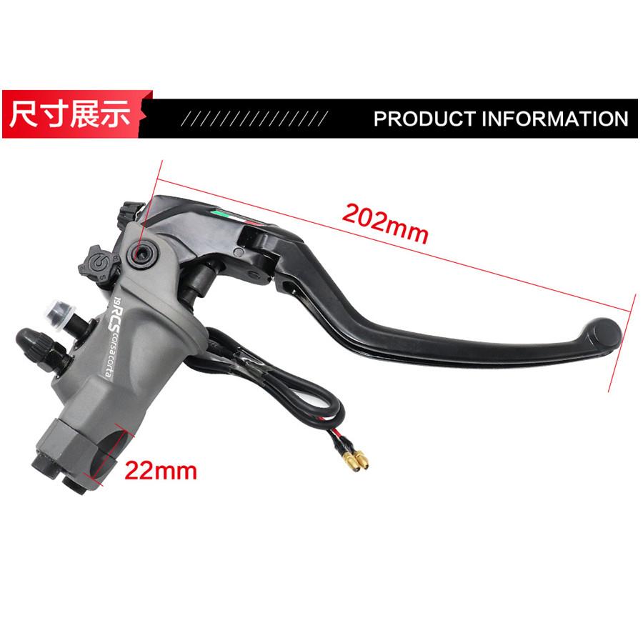 Right Side CNC 19 RCS Motorcycle Brake Master Cylinder Cable Clutch Radial Brake Pump 22mm Universal For Honda Yamaha Kawasaki Suzuki