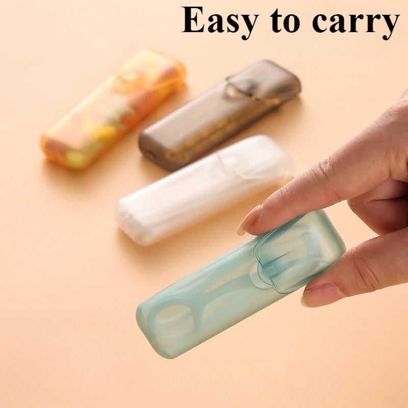 2Pcs Portable Travel Storage Box - Toothpick, Floss and Daily Organizing Storage Box