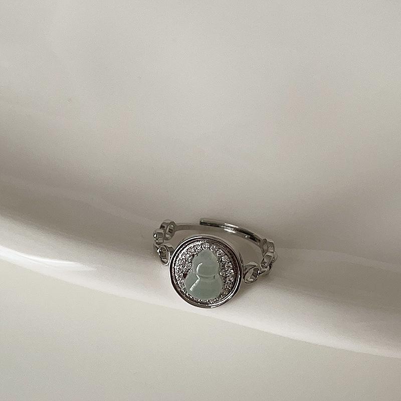 Новое китайское холодное ощущение халцедон тыква капля воды кольцо женское индивидуальное легкое роскошное ретро элегантное универсальное кольцо кольцо