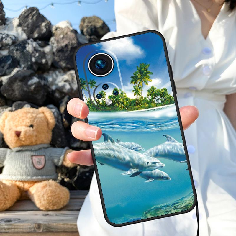Чехол Animal Dolphin для Honor X9b X8b X8 X9 X6a X7a X8a X9a Honor Magic 6 5 Pro 50 70 90 Lite задняя крышка
