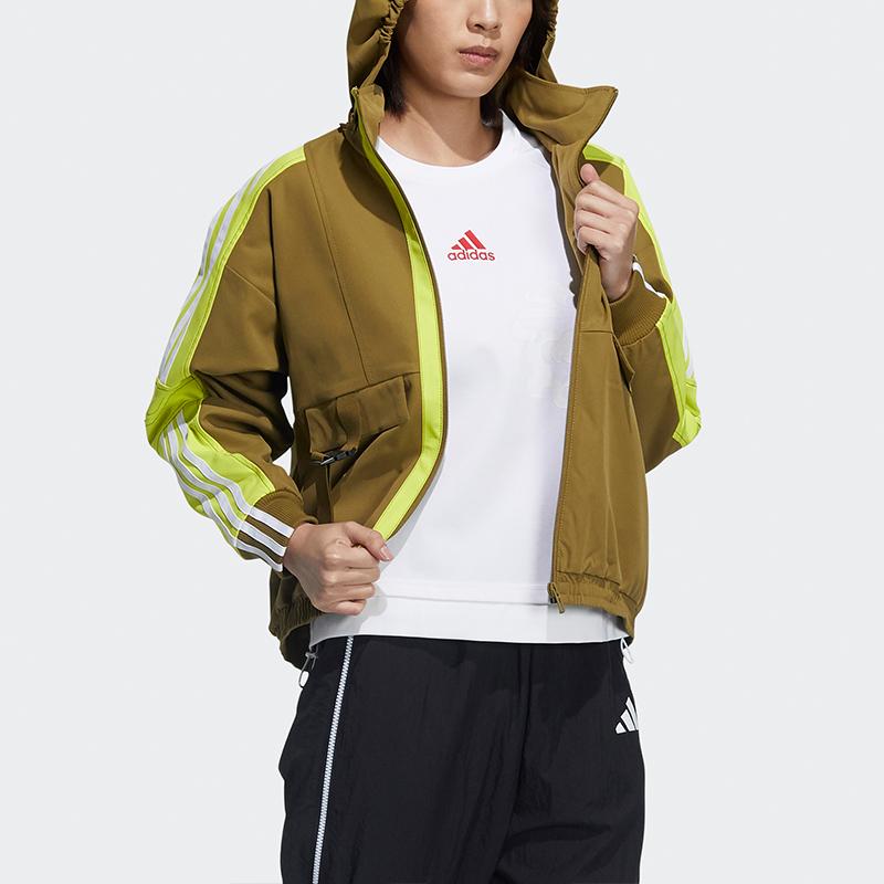 adidas Оригиналы Женская куртка Str Jkt Теплая тренировочная с флисовой подкладкой и капюшоном Желтая GP0623